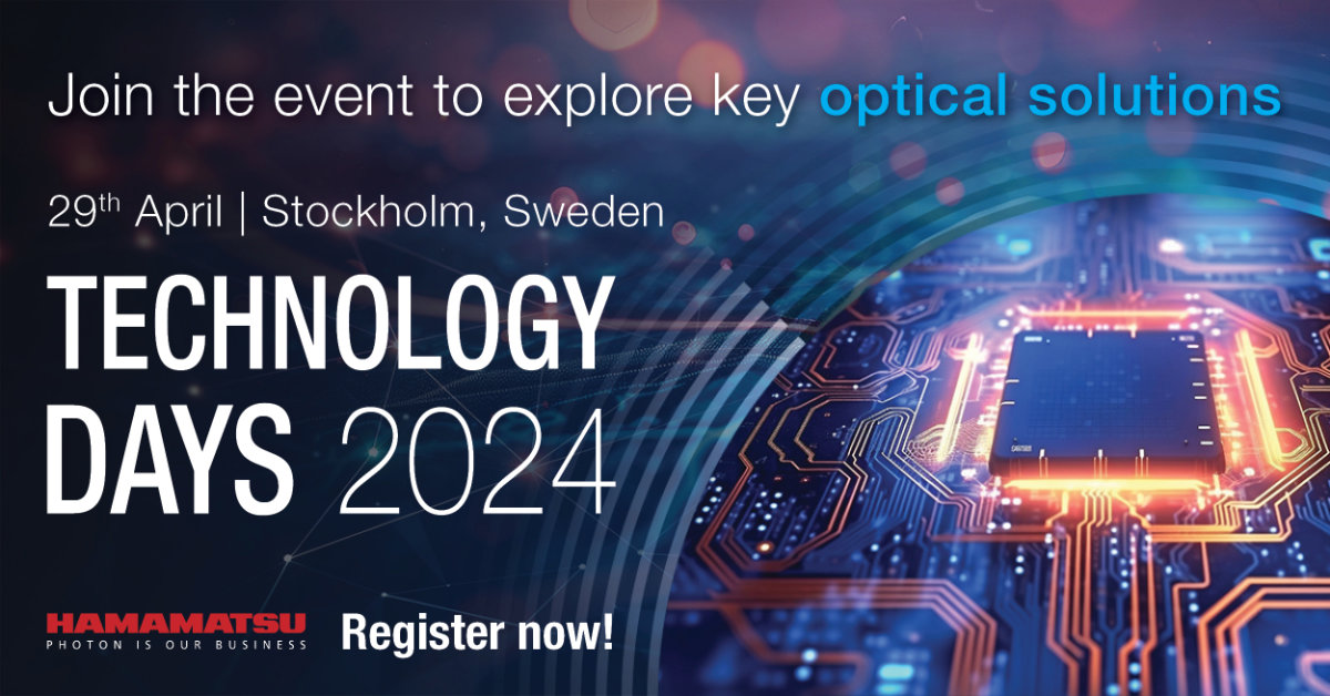 Invitation to Hamamatsu Technology Days in Stockholm, Sweden, on April ...